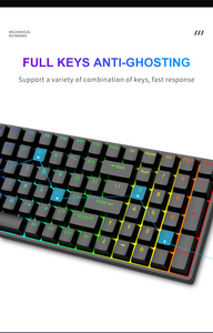 OUSAID DK100 RGB无线机械键盘DIY游戏键盘PBT ABS键帽红色开关 - Product Image 5