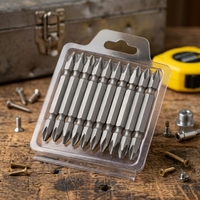 Jeu de 6 embouts Phillips PH2 en acier S2 de 6,35*65 mm, embouts robustes pour tournevis électriques et outils électriques