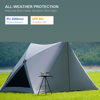 Tente de camping pliable à installation instantanée 1s, imperméable PU3000, abri solaire triangulaire occultant portable pour parc, plage, pique-nique - Vente en gros