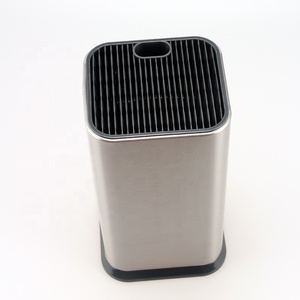 Bloc de couteaux <span class=keywords><strong>universel</strong></span> rond en acier inoxydable, support d'outils de coupe avec évacuation de l'eau - Product Image 3