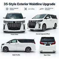 Kit de conversion de jupes latérales style 35 pour Toyota Alphard Vellfire 2008-2014 Série 20, amélioration extérieure