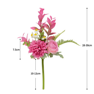 Ramo de Rosas y Crisantemos Artificiales Dongchen Crafts, Flores de Seda para Decoraciones de Boda, Arreglos para el Recinto Nupcial - Product Image 5