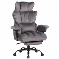 Chaise de bureau de direction ALINUNU à dossier haut avec logo couleur personnalisé, chaise de bureau robuste avec repose-pieds pour usage professionnel