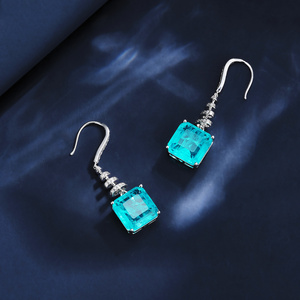 Colgante de Plata 925 con Paraiba Brillante, Lujoso, Ecológico, Moderno, Único, para Fiestas, Uso Diario, Regalo Sorpresa de Cumpleaños para Chicas - Product Image 4