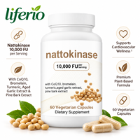 Nattokinase 10000 FU en capsules avec CoQ10, curcuma et extrait d'ail vieilli – Soutien cardiaque – Complément végétarien