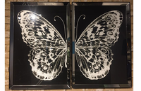 Gaya Modern Cermin Polos Sederhana Tray Frame Kupu-kupu Desain Bingkai Foto Untuk Dekorasi Dinding Rumah Dengan Tangan