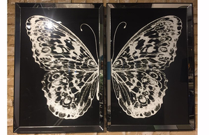 Miroir Simple en verre de Style moderne, cadre de plateau, Design papillon, décoration murale de la maison, livraison à la main - Product Image 3