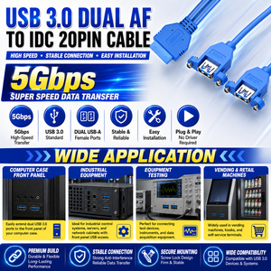 Nuevo Adaptador Divisor de Cable USB 3.0 IDC de 20 Pines para Placa Base, de USB de 19 Pines a Doble USB 3.0 de 20 Pines, Adaptador de USB Uno a Dos - Product Image 1
