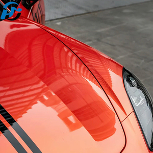 Vente directe d'usine PET TPU moulé sans air cristal brillant lave Orange voiture Wrap vinyle 1.52x18M/5x60FT taille complète des rouleaux autocollants de voiture - Product Image 4