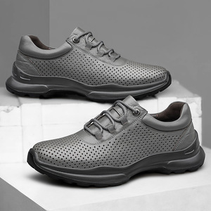 Zapatos Deportivos Casuales para Hombre, Transpirables, Resistentes al Desgaste, de Cuero Genuino, Combinables con Todo, Ligeros y Cómodos para Correr - Product Image 4