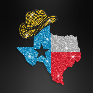 Bling Texas Style bricolage fer à repasser paillettes strass transfert personnalisé Lone Star Design verre Texas Lone Star strass - Product Image 3