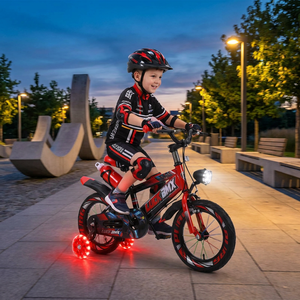 Cadeau idéal pour les activités de plein air, vélo <span class=keywords><strong>BMX</strong></span> pour enfants de 12, 14 et 16 pouces pour garçons, avec protège-mains et porte-bouteille, vélo de sport pour enfants - Product Image 4