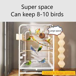 Kuş kafesi yüksek kaliteli ekstra büyük kuş kafesi kapalı paslanmaz çelik Bite ve çizilmeye dayanıklı çok fonksiyonlu ekran papağan - Product Image 2