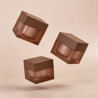 Vente en gros usine de pots en plastique vides pour gel UV et gel de construction, 5g, 15g, 30g, 50g, pots carrés pour gel de construction, emballage cosmétique givré