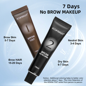 Kit de teinture pour sourcils au henné brun café <span class=keywords><strong>noir</strong></span>, longue tenue, marque privée - Product Image 3