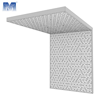 Mur-rideau en métal perforé au design personnalisable, moderne et tendance, découpe laser 3D, revêtement en aluminium imperméable
