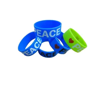 Custom logo high quality Low price wrist bands silicone rubber wristband