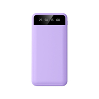 Banque d'alimentation 10000mah Affichage numérique Charge rapide 2A Banque d'alimentation portable 20000mah avec 4 câbles Banques d'alimentation fines