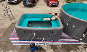 Piscine familiale gonflable portable, grande piscine gonflable, piscines gonflables géantes commerciales pour adultes, installation facile avec pompe - Product Image 3