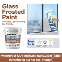 Peinture pour verre dépoli, revêtement d'intimité pour salle de bain et bureau, film translucide pour fenêtre, alternative à la peinture occultante anti-regard.