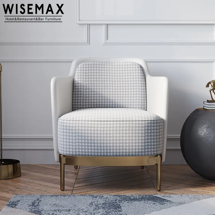 WISEMAX FURNITURE New Modern Design Designer Lounge Leisure Stainless Steel Chair Luxury Living Room Furniture