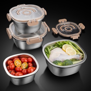 Boîte à lunch bento écologique en acier inoxydable 304, de qualité alimentaire, étanche, en métal, pour les enfants à l'école, les adultes et le travail au bureau - Product Image 1