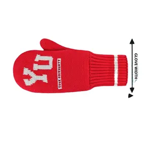 Cotton Gloves & Mittens Red Knitted Jacquard Embroidery Strap Thumb Cover Acrylic Mitten Warm Gloves