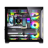 Casing PC Desain Baru Lovingcool Full Tower ATX MATX ITX Chassis Gaming Komputer dengan Power Supply untuk Meja Kerja