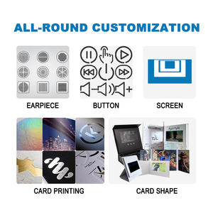 Tùy chỉnh in Tri-fold A5 bìa cứng 7 inch IPS Màn hình LCD video Brochure đôi gated Pin chuyển đổi từ tính làm giấy - Product Image 5