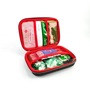 Geoptimaliseerde kleine EHBO-tas voor buitengebruik, EVA-ritszak met meerdere vakken, gescheiden opbergvakken, medische tas, verpakking - Product Image 1