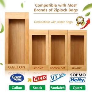 Bambou En Plastique Ziplock Sac De Rangement Organisateur Tiroir Poubelle Sac Titulaire Distributeur Organisateur Sac À Ordures Rouleau Distributeur Conteneur - Product Image 3