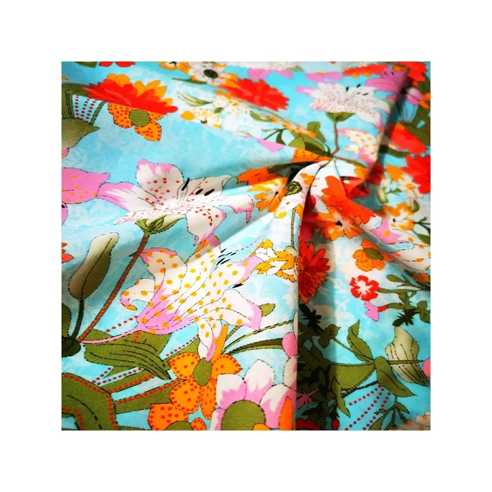 Wholesale price high quality floral designs customized flannel fabric 100% cotton printed fabric for garments bedding sets