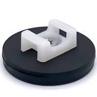 Support magnétique pour câble en nylon noir de 43 mm, 22 mm, 31 mm, gestion des câbles, attache magnétique pour câble, revêtement en caoutchouc