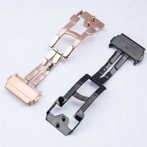Hebilla de <span class=keywords><strong>Reloj</strong></span> Clásica de Acero Inoxidable de 18 mm, 20 mm, 22 mm, 24 mm, Cierre Plegable Compatible con Relojes <span class=keywords><strong>Hublot</strong></span>/Big Bang - Plateado, Dorado, Negro - Product Image 2