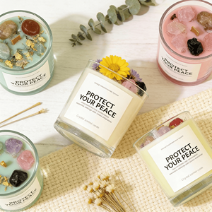 Lilin Aromaterapi Lilin Kedelai Buatan Tangan Berkualitas Tinggi Grosir dengan Batu Kristal Modern untuk Pesta, Ulang Tahun, Termasuk Hari Valentine - Product Image 6