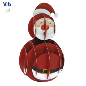 Collection de Noël personnalisée Scents Seasons, carte de vœux individuelle 3D pliable avec bonhomme de neige, Père Noël, cerf, montagne blanche - Product Image 4
