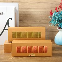 Emballage de récipient à macarons personnalisé Boîtes de bonbons à la fraise avec autocollant pour offrir en cadeau