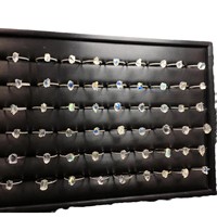 S925 Sterling Silver Réglable À La Main Anneau Naturel Madagascar Pierre De Lune Cristal À La Mode Pierres Précieuses Bijoux pour Femmes pour les Fêtes