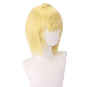 Peluca de Cosplay de Kurapika de <span class=keywords><strong>HUNTERxHUNTER</strong></span>, Color Dorado, 35 cm, para Hombre, Ainizi - Product Image 3