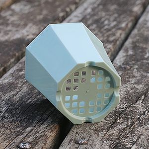 <span class=keywords><strong>Maceta</strong></span> de plástico octogonal pequeña blanca, <span class=keywords><strong>maceta</strong></span> de piedra carnosa transpirable gruesa, nuevo diseño para el cultivo de flores y plantas - Product Image 3