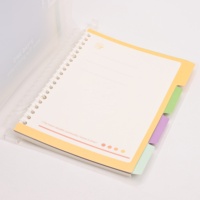 Vente en gros de papeterie transparente imperméable, agenda, planificateur, classeur en plastique, classeur A5 B5, carnet pour étudiants