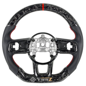 Accesorio de <span class=keywords><strong>volante</strong></span> de fibra de carbono forjado personalizado para Jeep <span class=keywords><strong>Cherokee</strong></span> Gladiator Wrangler JK JL <span class=keywords><strong>XJ</strong></span> 2018 + - Product Image 1