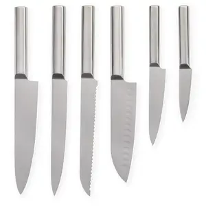 new come 6 pcs kitchen knives set stainless steel hollow handle 8 inch chef knife sets