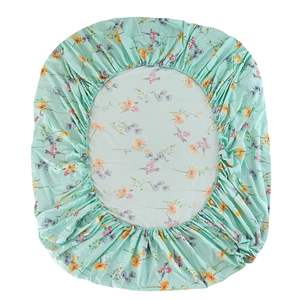 Juego de sábanas Aoyatex <span class=keywords><strong>verde</strong></span> con estampado floral, juego de cama de 4 piezas de poliéster lavado con <span class=keywords><strong>agua</strong></span>, juego de cama doble - Product Image 6