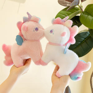 Vente en gros de peluches arc-en-ciel licorne arc-en-ciel ailes licornes jouet en peluche poupée licorne géante jouets en peluche - Product Image 3
