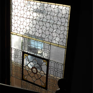 Vitrail européen artisanal sur mesure, structure solide, motif arbre panoramique, pour fenêtre et porte, décoration moderne pour hôtel, église, salle à manger - Product Image 1