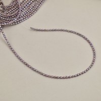 Vente en gros de perles de riz cultivées en eau douce naturelles de marque HB AA, perles violettes de 3-4 mm, brins de perles en vrac pour la fabrication de bijoux