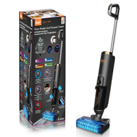 Nettoyeur de sols humides et secs RAF R.8685 150W avec stérilisation automatique, absorption d'eau, modes turbo et réservoirs de 700 ml et 450 ml pour sols domestiques