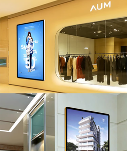 LED ultra-tipis papan reklame tampilan kaca Tempered iklan dalam ruangan gantungan dinding Menu sisi sempit Poster - Product Image 3