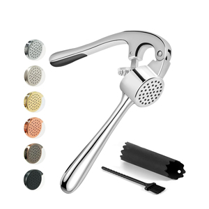 Accesorios de cocina portátiles Prensa de ajo manual Trituradora de ajo de aleación de zinc Exprimidor de mano Triturador de ajo de cocina doméstica - Product Image 1